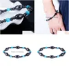 Charm Armbänder Schwarzer Naturstein Heilung NCE Perlen Sport Charm Armbänder für Männer Frauen Yoga Mode Dekor Schmuck Drop Lieferung Je Dh4Vc