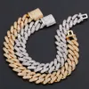 Tjock 14mm Bust Down Jewelry 925 Sterling Silver Full Bling VSS Moissanite Cuban Link Chain Necklace