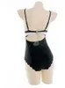 Women's Swimwear Black And White Ballet Swimsuit Summer Girl Lovely One-piece Hot Spring Women Summer Split Bikini Set Sizes S-XL 2022 NewC24315