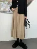 Jurken Lente Herfst Zwangerschap Geplooide Rokken Hoge Taille Enkellange Zwangere Vrouw kleding Buikrok Elegante Zwangerschap Maxi Rok