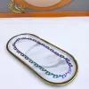 Europe America Fashion Style Jewelry Sets Men Rainbow-coloured V Initials 2054 Necklace Bracelet Sets