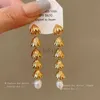 Dangle Chandelier Mulheres Acessórios Elegantes Romântico Natural Pérola Pingente Brinco Jóias Requintadas Longas Borlas Brincos Na Moda Jóias 24316