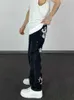 Herr jeans high street brev broderade stekt gata byxor hip hop retro lösa män denim byxor raka streetwear casual jeans pantsl2403