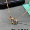 Ontwerper V goud Romeinse digitale ketting hoge kwaliteit CNC prachtige 18k Rose AtlasX ster dezelfde stijl tiffay en co kraag ketting