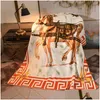 Blankets Top Quality Horse Pattern Series Thick Lambskin Blanket Living Room Office Car Er Casual 20230824A1 Drop Delivery Home Gard Dhiir