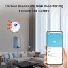 Smart Home Control Tuya WIFI CO Smoke Detector Carbon Kitchen Leak Fire Alarm Sensor With LCD Indicator For Indoor Security-Protection