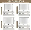 Miroirs de courtoisie 24x36 pouces Grand miroir de maquillage mural sur évier pour chambre à coucher, salon/salle à manger, miroirs suspendus rectangulaires modernes avec cadre noir de la maison