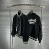 Erkek Ceketler Sonbahar Kış Erkekler için Saint Beyzbol Ceket Kadınlar Laurent Coat Mens Giyim Markası Vintage Bomber Coats Hip Hop Gevşek Varsity