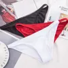 Women's Panties Breathable Men Half-covered Buttocks Low Waist Unisex Ladies Solid Color Triangle Thong Milk Silk