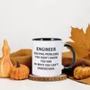 Mugs Funny Coffee Mug Engineer Solving Problems 11 Oz Ceramics Home Office Tea Water Cup Gift For Novelty Birthday