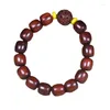 Strand Pterocarpus Santalinus Old Barrel Beads As Right Rain Красный сандаловый браслет Будды