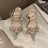 Crystal embelezado fivela mancha bombas de sapatos Saltos de bobina sandálias Designers de luxo feminino sapato de vestido Slingback Sandal Size35-42