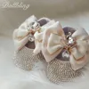 First Walkers Dollbling Baroque Glam Girl First Walking Shoes Gold Crown Exotic Czech Unique Bling Wonderful Rhinestone Cot Children Shoes 240315