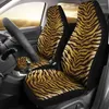Bilstol täcker Tiger Stripes Animal Print Gold Color Set Universal Fit For Bucket Seats in Cars och SUVS African Safari Jungle