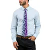Bow Ties Blue Pink Two Tone Tie Cheetah Leopard Graphic Neck Elegant Collar For Men Women Leisure Necktie Accessories