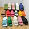 embossed slides g rubber sandals famous designer women Platform Sandals for women Slide Luxury designer Wedges sandals flip flops Macaron Miami slides