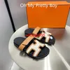 Sandálias de couro Chypre Chinelos de verão Slide Slip On Flat Handmade Personalização Segundo Tios Chinelos Masculinos e Femininos Couro Genuíno com logotipo HB3MRT