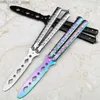 Coltelli tattici Coltello pieghevole Portatile trasformabile Blunt Balisong Pocket Trainer Coltello da sopravvivenza Strumento di addestramento per gioco all'apertoL2403