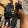 Tofflor Summer Clip Toe Large Size Shoes Women Flats Fashion Flip Flops Beach Sandals Casual Walking Slides Ladies Zapatos