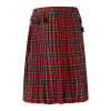 Pants Maza moda swobodny styl retro w stylu w kratę kontrast w pasie plisowana spódnica jesienna szkocka tradycyjna highland tartan cilt