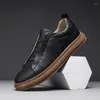 Casual Shoes Mens Summer Breattable Tennis Sport Leather Business Loafers Moccasins Comfy Walking Sneakers