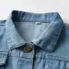 top and Autumn Winter Kids Casual Denim Jackets Boys Ripped Holes Coat Children Jeans Clothing Outerwear Costume 240301