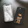 Fashion Bear Phone Case för iPhone 15 14 13 Pro 12 11 Pro XS X XR Max 8 7 SE Strong Silicone Cases Soft Back Cover Style 507