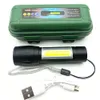 Mini Outdoor Sterk Opladen COB Zijlicht Aluminium LED Plastic Draagbare 511 Kleine Zaklamp 938113