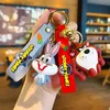 Porte-clés Lanyards Créatif et intéressant mignon Bugs Bunny poupée porte-clés dessin animé pendentif sac de mode suspendus petits cadeaux Y240316