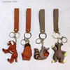 Sleutelhangers Lanyards Tekenfilmfilm Ice Age Anime Sleutelhanger Sid Diego Manny Scrat Kawaii PVC Figuren Actiespeelgoed Sleutelhanger Zak Autosleutelhanger Kindergeschenken Y240316