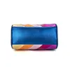 Bolsas de ombro chiques arco-íris designer bolsas femininas sacola contraste crossbody portátil 240311