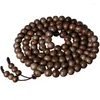 Strand Kalimantan huile noire bois d'agar main chaîne 108 pièces 6 8 10mm perles bouddhistes chapelet homme femme Bracelets de perles en bois