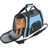 Gato saco de quatro lados malha respirável pet saco fácil de transportar ombro bolsa de viagem crossbody bolsa carro gato saco 240307