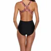 Costume da bagno da donna Costume da bagno sportivo Splicing Pantaloncini da pigiama da uomo Bikini con volant smerlato Slip in due pezzi