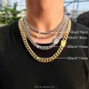 Hot Selling Vintage Solid Metal Curb Cuban Link Chain Chokers Basic Punk Stainless Steel Necklace For Men Women