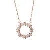 Designer Tiffany and Co Fashion Circle Collier Hommes Femmes Rose Or Lumière Luxe Vent Bicolore X En Forme De Diamant Pendentif Chaîne De Clavicule Pour Les Filles