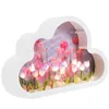 Lampy stołowe Udekoruj ręcznie wykonany DIY Cloud Tulip Mirror Night Light Luminous Ornaments Plastic