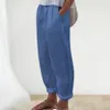 Pantalon décontracté pour femmes, pleine longueur, été, élégant, taille élastique, bas sarouel pour usage quotidien, 240314