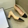 Femmes sandales chaussures habillées ballet cuir plat épais Slingbacks talons hauts beige noir patchwork sangle arrière sexy bar fête femmes grosses chaussures taille