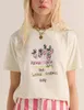 2024 Summer New Sezane Designer Fashion Strawberry Letter Tryckt T-shirt Personlig rund nacke mångsidig pullover Top Short Sleeve Tee