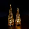 Christmas Holiday Metal Tree Candlestick Candle Cup INS Style Wedding Decoration Tea Wax Small Round Holder 240301