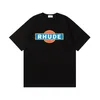 Rhude Shirt Kurzärmelde Designer Herrenhemden Rhude Hight Quality Hemd Kleidung Sommer Luxus Baumwollbrief Druck Strandstil Tees3k7z