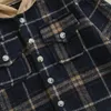 السترات Tregren Toddler Baby Boys Girls Blaid Blaid Jacket Autumn Winter With Withed Coated Coat Long Long Sleeve Button Out Outwear مع جيوب