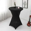 Table Cloth Stretch Cover Cocktail Tablecloth Wedding Banquet Party Elastic Reusable Linen Four-legged