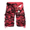 Taille américaine Camouflage Short Cargo ample hommes Cool été militaire Camo pantalon court Homme Short Cargo sans ceinture 240312