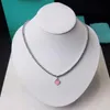 Tiffany and Co – collier boule d'amour en émail perle, pendentif en forme de cœur rouge bleu rose, cadeau féminin de styliste