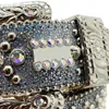 Moderiemen voor dames Designer Heren Bb Simon strassriem met bling strasssteentjes als geschenk242c