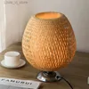 Tafellampen Vintage handgeweven bamboe tafellampen Chinese stijl bureaulamp voor woonkamer slaapkamer decoratie Creatief E27 bedlampje YQ240316