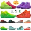 2024 Mens Lamelo Ball MB 01 Tênis de Basquete Rick e Morty Vermelho Verde Galáxia Roxo Céu Azul Cinza Preto Blast JR Queen City Buzz City Melo Sneakers Treinadores Esportivos 40-46