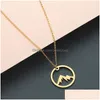 Colliers pendentif en acier inoxydable plaqué or Sier pendentif colliers pour femmes hommes amoureux bijoux de mode avec 45 cm livraison directe Jewe Dhj4Z